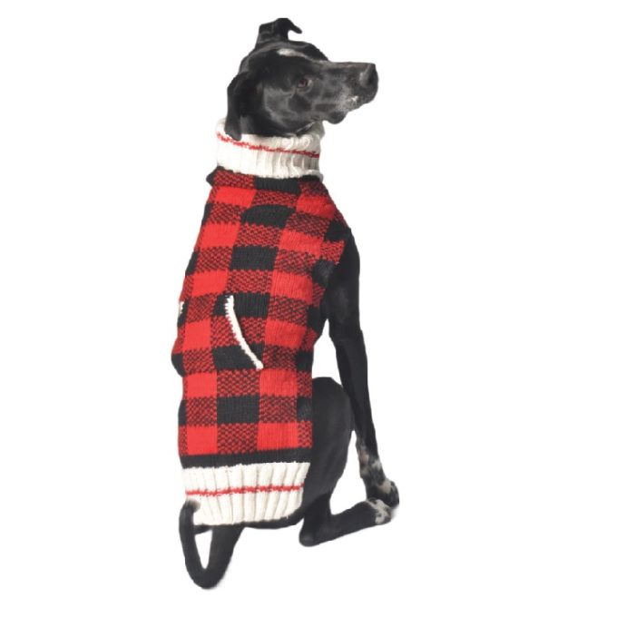 Chilly Dog - Buffalo Plaid Wool Dog Sweater