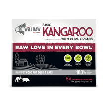 Load image into Gallery viewer, IRON WILL RAW - BASIC KANGAROO with PORK ORGAN - 6LB