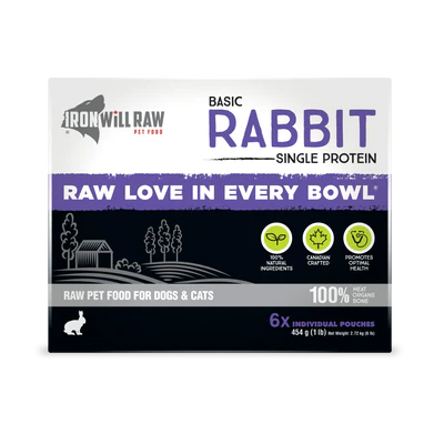 IRON WILL RAW - BASIC RABBIT 6LB