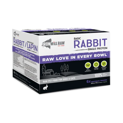 IRON WILL RAW - BASIC RABBIT 6LB