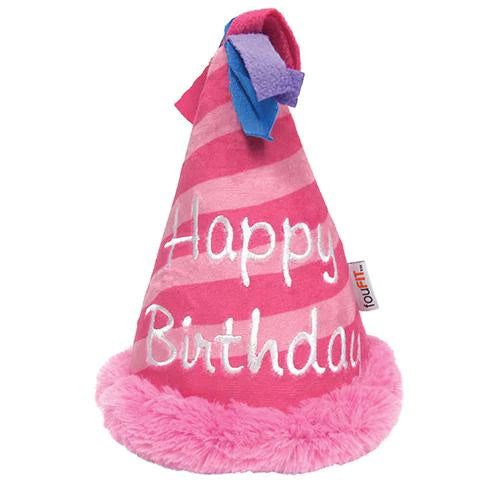 FouFou Dog - Birthday Hat Crinkle Plush Toys
