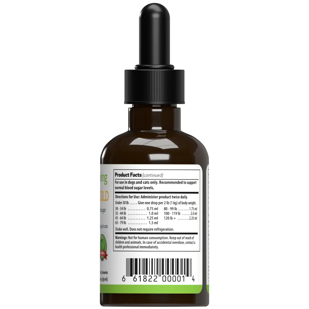 Pet Wellbeing - Blood Sugar Gold (Dogs) - 2oz.