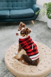 Chilly Dog - Buffalo Plaid Wool Dog Sweater