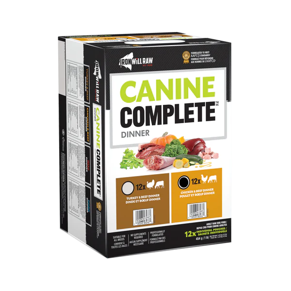 IRON WILL RAW - CANINE COMPLETE: CHICKEN & BEEF DINNER