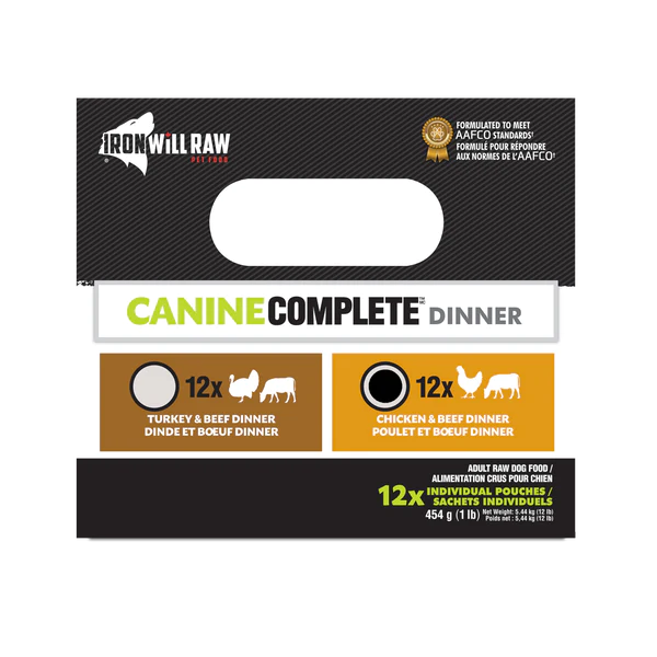 IRON WILL RAW - CANINE COMPLETE: CHICKEN & BEEF DINNER