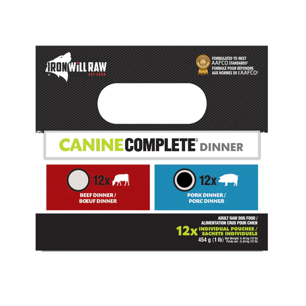 IRON WILL RAW - CANINE COMPLETE: PORK DINNER