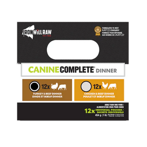 IRON WILL RAW - CANINE COMPLETE: TURKEY & BEEF DINNER