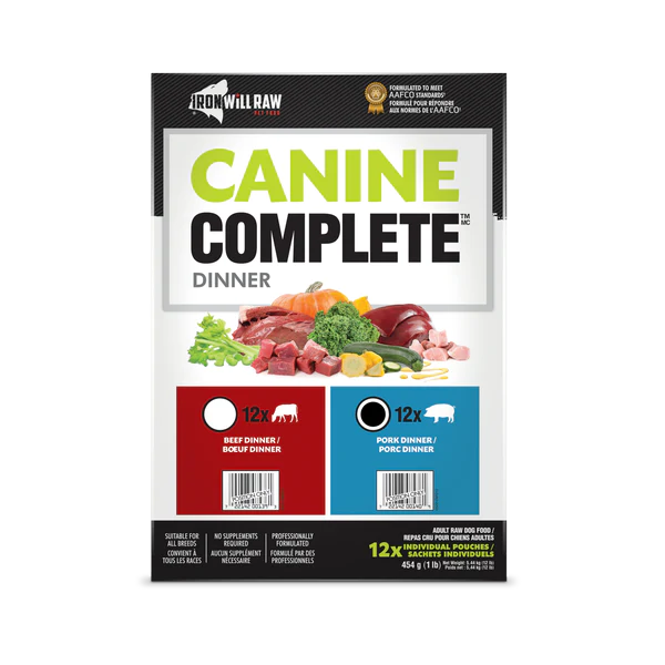 IRON WILL RAW - CANINE COMPLETE: PORK DINNER