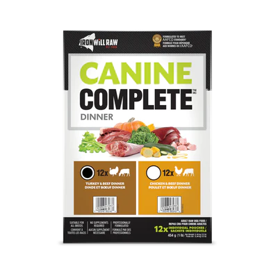 IRON WILL RAW - CANINE COMPLETE: TURKEY & BEEF DINNER