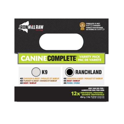 IRON WILL RAW - CANINE COMPLETE: RANCHLAND PACK 12lb