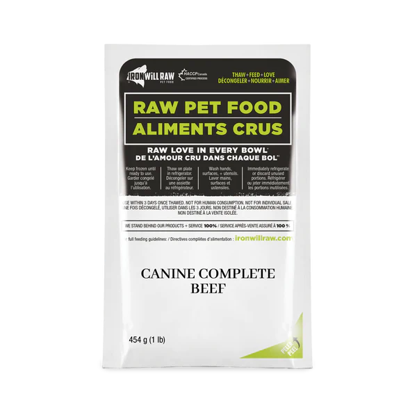 IRON WILL RAW - CANINE COMPLETE: BEEF DINNER