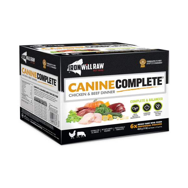 IRON WILL RAW - CANINE COMPLETE: CHICKEN & BEEF DINNER
