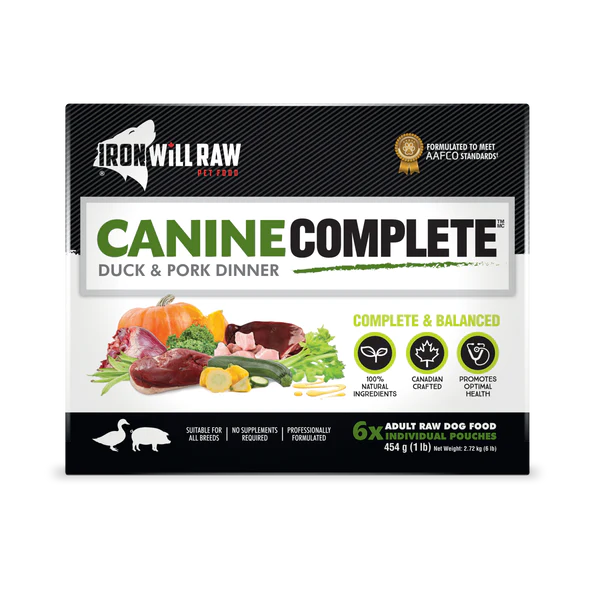 IRON WILL RAW - CANINE COMPLETE: DUCK & PORK