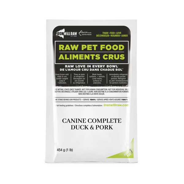 IRON WILL RAW - CANINE COMPLETE: DUCK & PORK