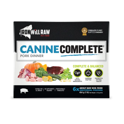 IRON WILL RAW - CANINE COMPLETE: PORK DINNER