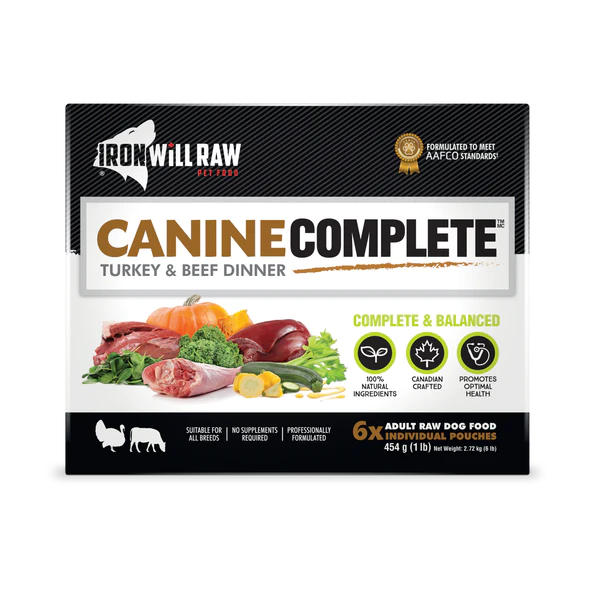 IRON WILL RAW - CANINE COMPLETE: TURKEY & BEEF DINNER