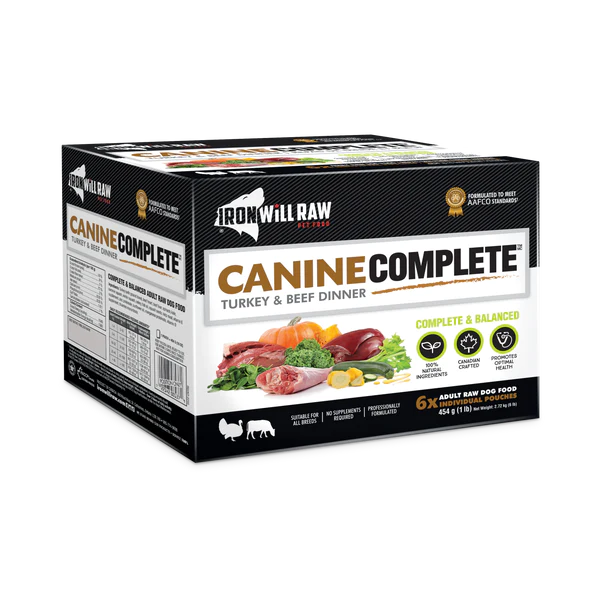 IRON WILL RAW - CANINE COMPLETE: TURKEY & BEEF DINNER