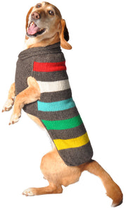 Chilly Dog - Charcoal Stripe Dog Sweater