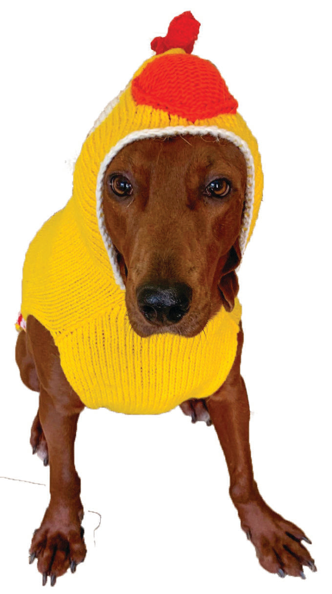 Chilly Dog - Chicken Hoodie Wool Dog Sweater