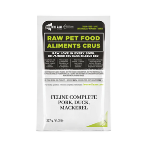 IRON WILL RAW - FELINE COMPLETE: PORK, DUCK & MACKEREL DINNER