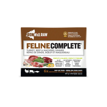 Load image into Gallery viewer, IRON WILL RAW - FELINE COMPLETE: TURKEY, BEEF &amp; MACKEREL DINNER