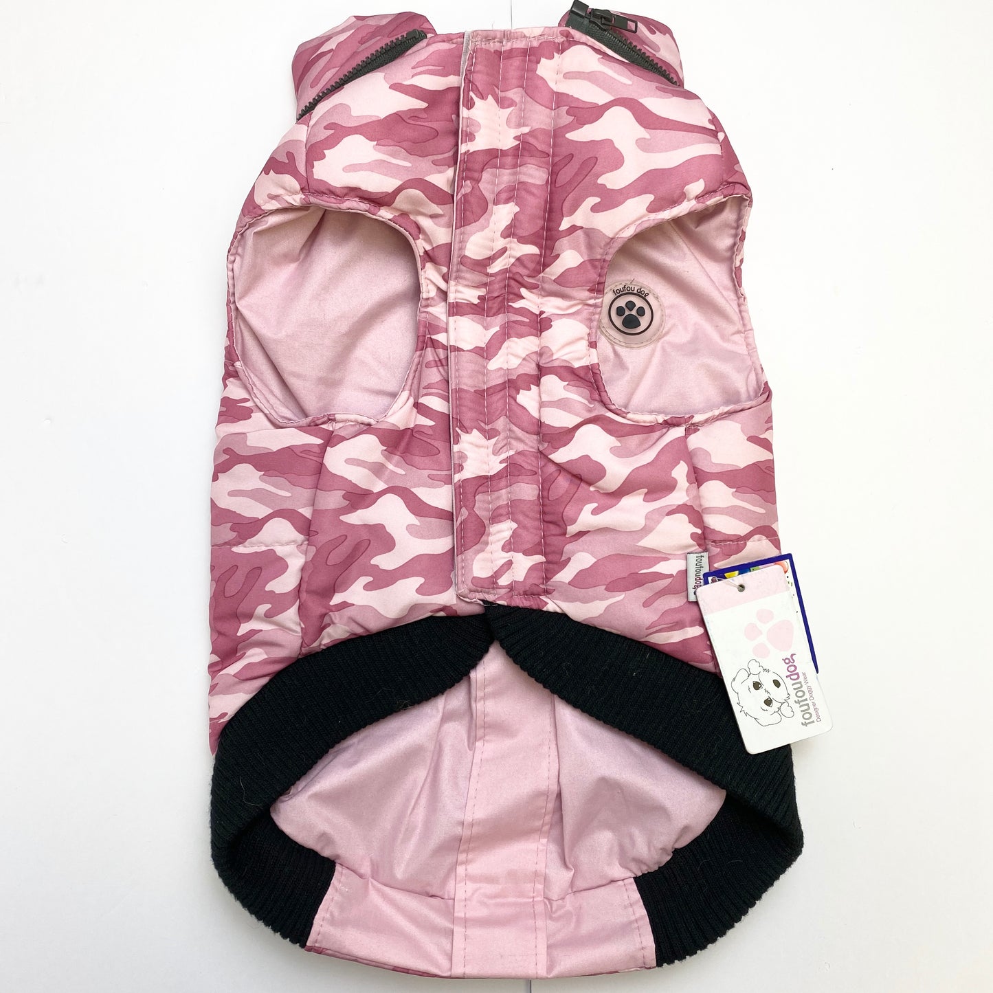 FouFouDog - Pink Camo Reversible Jacket