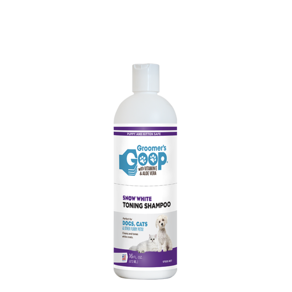 Groomer’s Goop Snow White Toning Shampoo - 1 Gallon Bottle with Pump