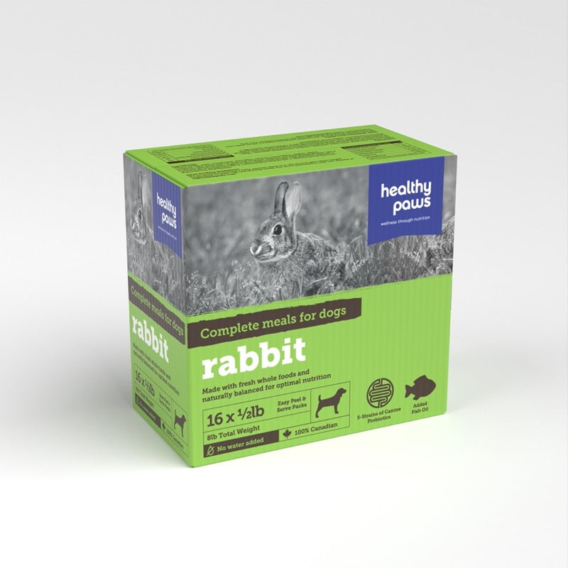 Healthy Paws Complete - Rabbit Dinner 8lbs (16 x 1/2lb) – Woofur ...