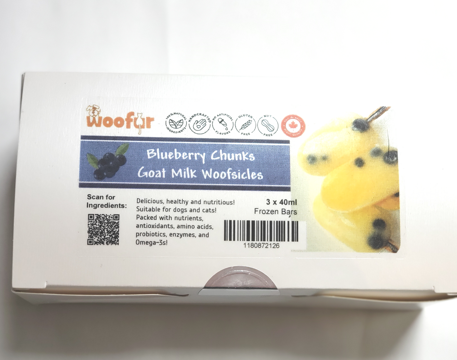 Woofsicle - Blueberry Chunks Goat Milk Woofsicle - Chubbs Bars,  - pet shampoo, Woofur Natural Pet Products - Chubbs Bars Company, Woofur Natural Pet Products - Chubbs Bars Canada