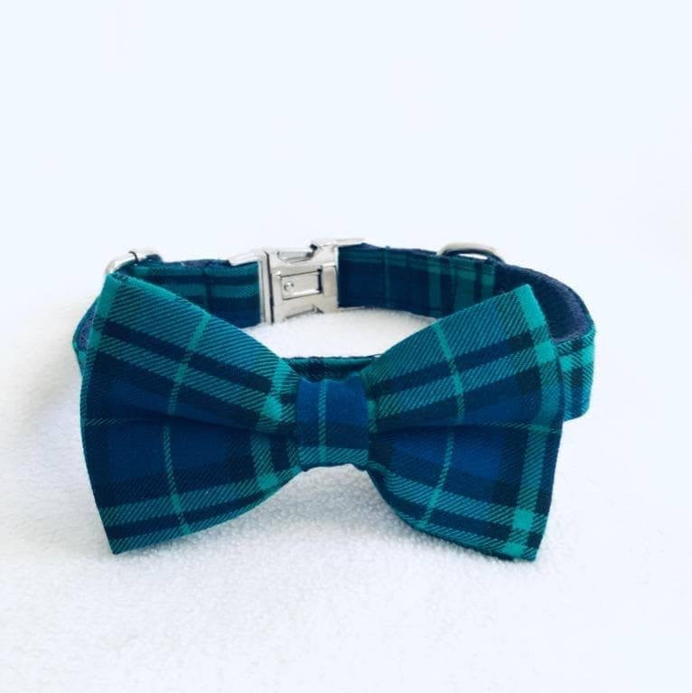 LWD - Blue & Green Plaid Collar - Chubbs Bars,  - pet shampoo, Woofur Natural Pet Products - Chubbs Bars Company, Woofur Natural Pet Products - Chubbs Bars Canada