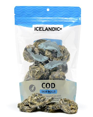 Icelandic+ Treats - Cod Skin Rolls - Woofur Natural Pet Products