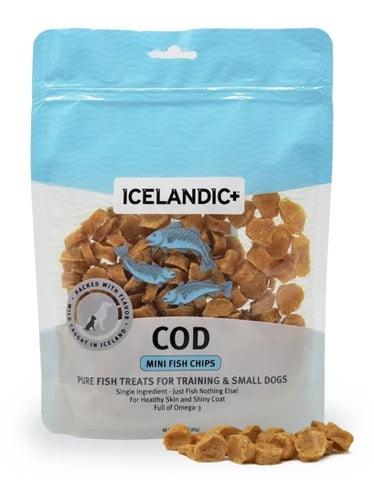 Icelandic+ Treats - Cod Mini Fish Chips - Chubbs Bars, Treats - pet shampoo, Woofur Natural Pet Products - Chubbs Bars Company, Woofur Natural Pet Products - Chubbs Bars Canada