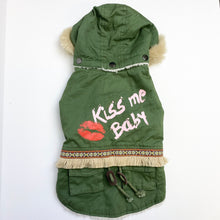 Load image into Gallery viewer, IsPet - Green &quot;Kiss Me Baby&quot; Jacket
