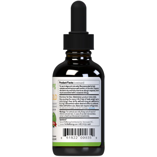 Pet Wellbeing - Itch Support Gold (Dogs) - 2oz.