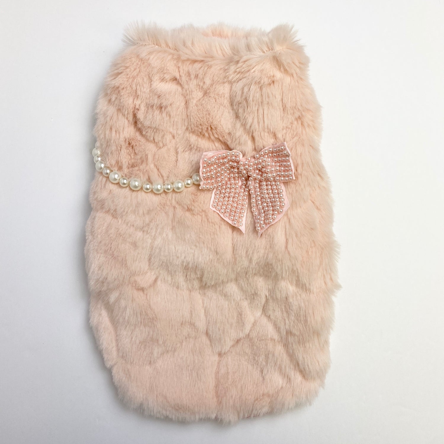 LWD - Pink Fur Jacket with Pearls
