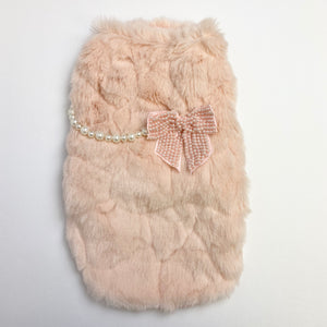 LWD - Pink Fur Jacket with Pearls