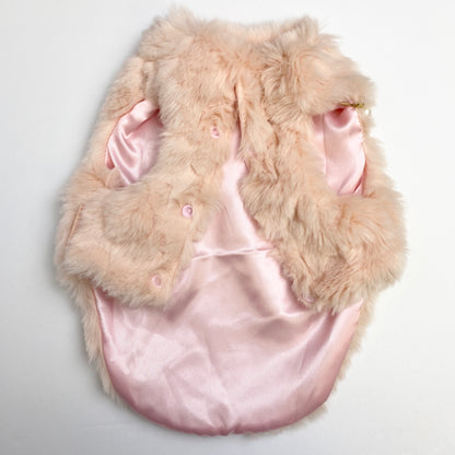 LWD - Pink Fur Jacket with Pearls