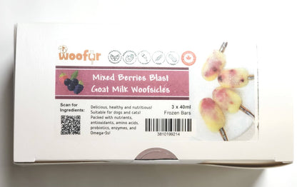 Woofsicle - Mixed Berries Crush Goat Milk Woofsicle - Chubbs Bars,  - pet shampoo, Woofur Natural Pet Products - Chubbs Bars Company, Woofur Natural Pet Products - Chubbs Bars Canada