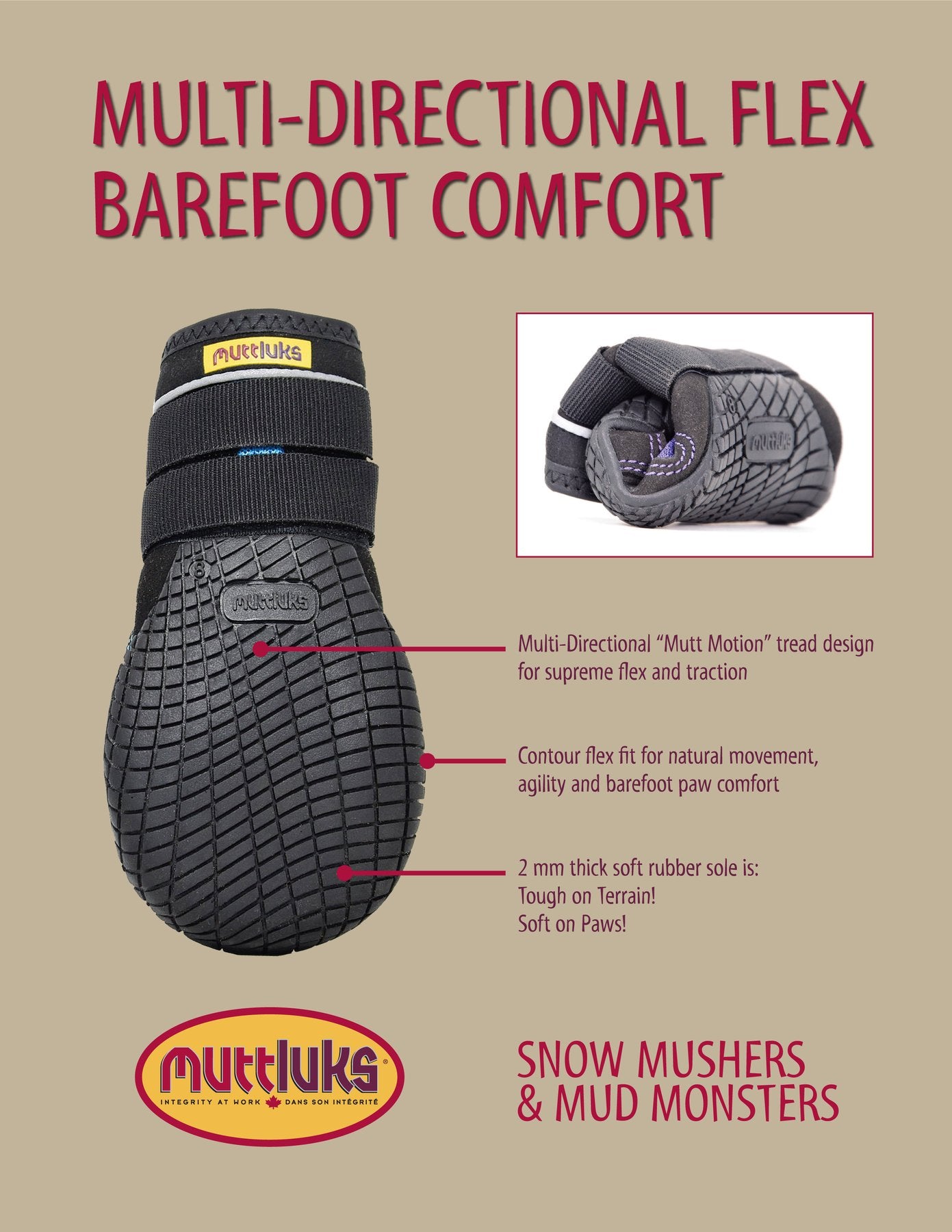 Muttluks - Purple Boots - Chubbs Bars, Toys - pet shampoo, Woofur - Chubbs Bars Company, Woofur Natural Pet Products - Chubbs Bars Canada