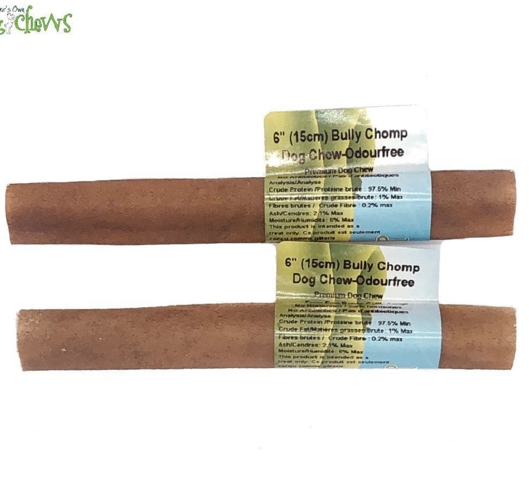 Nature's Own Chews - Bully Chomp 6" - Chubbs Bars, Chews - pet shampoo, Woofur Natural Pet Products - Chubbs Bars Company, Woofur Natural Pet Products - Chubbs Bars Canada