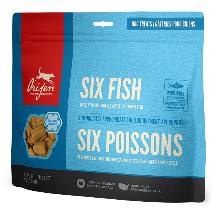 ORIJEN FD TREATS - SIX FISH - Woofur Natural Pet Products
