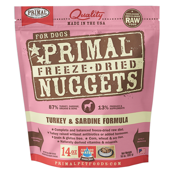 Primal Freeze Dried - Turkey & Sardine - Woofur Natural Pet Products