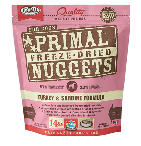 Primal Freeze Dried - Turkey & Sardine - Woofur Natural Pet Products