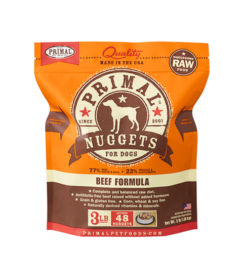 Primal Frozen - Beef - 3lbs - Woofur Natural Pet Products