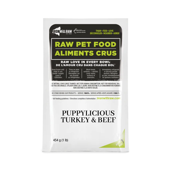 IRON WILL RAW - PUPPYLICIOUS TURKEY & BEEF