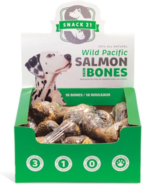 Snack21 - Wild Pacific Salmon Skin Bone Treats - Chubbs Bars, Treats - pet shampoo, Woofur - Chubbs Bars Company, Woofur Natural Pet Products - Chubbs Bars Canada