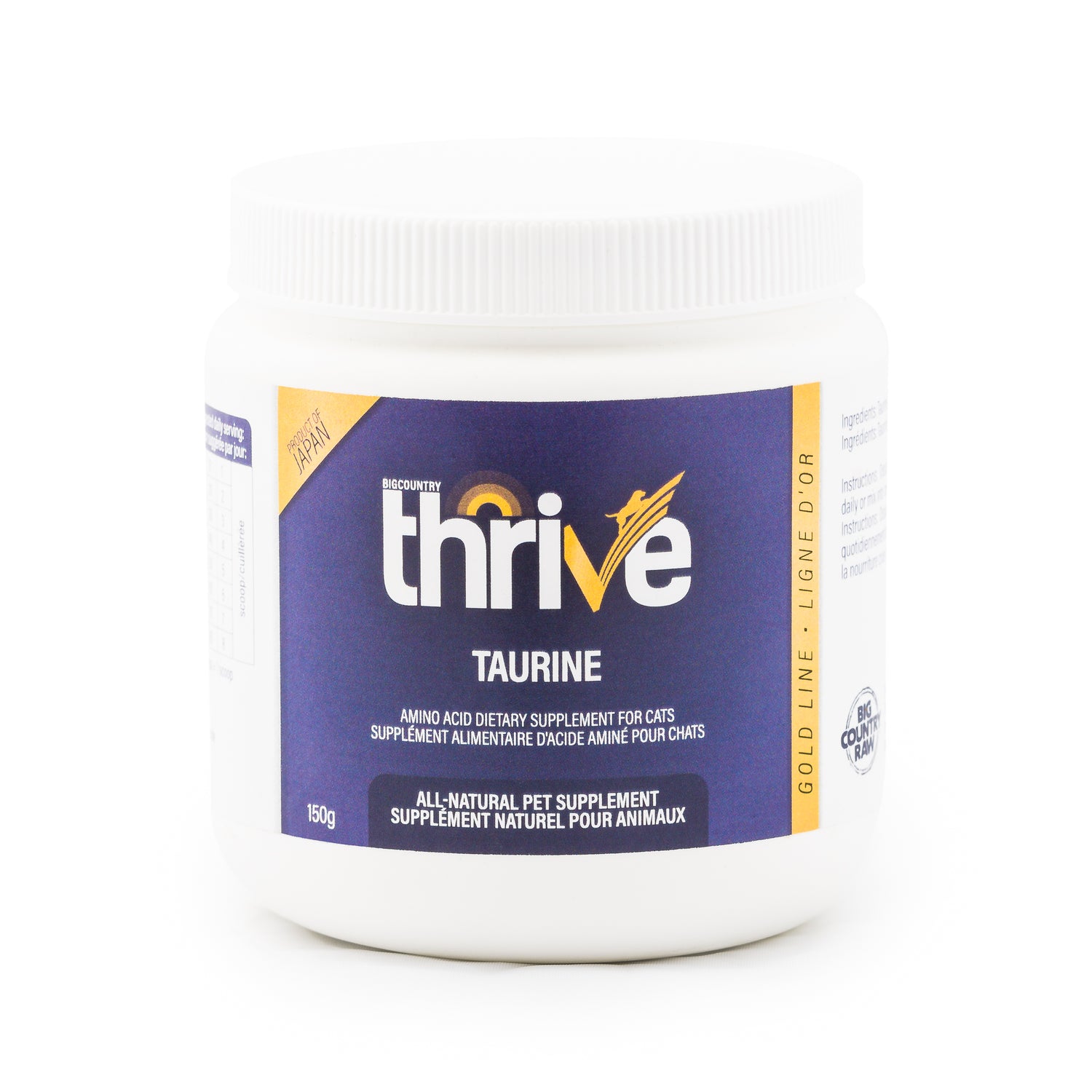 THRIVE - GOLD LINE TAURINE - Chubbs Bars, Supplements - pet shampoo, Woofur - Chubbs Bars Company, Woofur Natural Pet Products - Chubbs Bars Canada