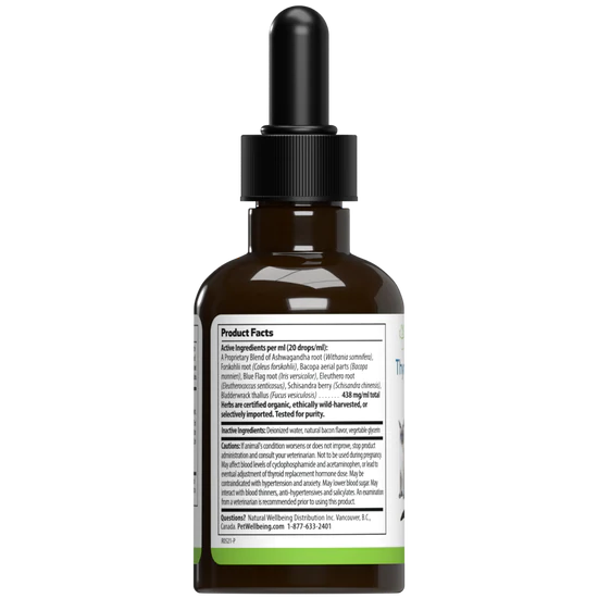 Pet Wellbeing - Thyroid Support Silver - for Low Thyroid in Dogs | 2oz/ 4oz.