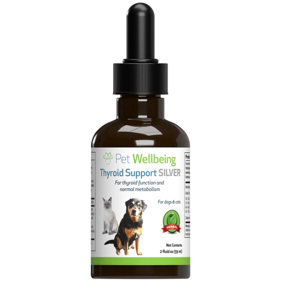 Pet Wellbeing - Thyroid Support Silver - for Low Thyroid in Dogs | 2oz/ 4oz.
