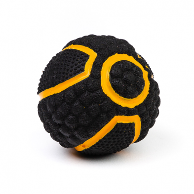 Bud'z - Latex Futuristic Basketball Squeaker Toy, Yellow 3"